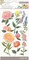 K&Company Antique Garden Dimensional Stickers - Floral Blooms, 9pcs
